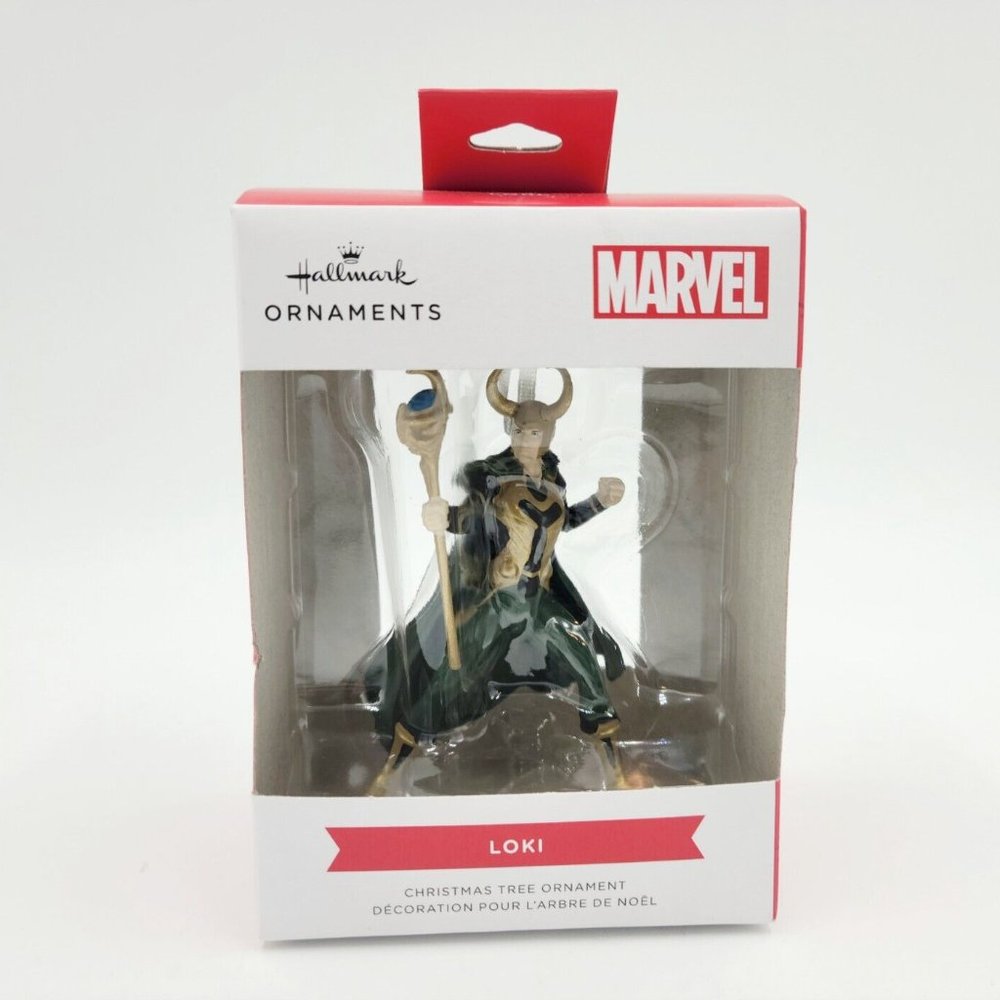 Hallmark 2021 Disney Marvel AVENGERS LOKI 3.5" Boxed Christmas Tree Ornament NEW